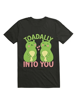Kawaii Toadally Into You Funny Frog Valentine's Day Pun T-Shirt