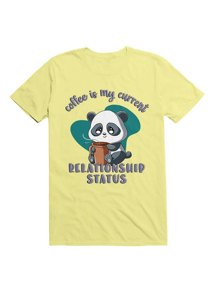 Kawaii Coffee is My Current Relationship Status T-Shirt