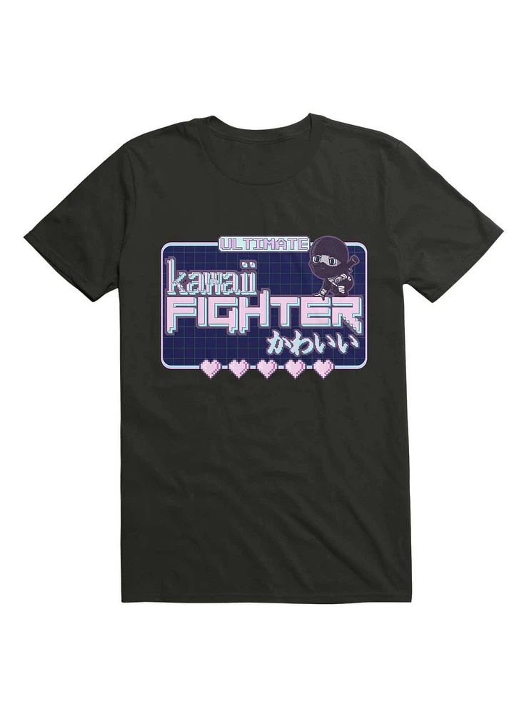 Kawaii Ultimate Fighter Retro Video Game Box Art T-Shirt