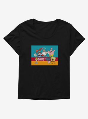 SpongeBob SquarePants Gang's All Here Womens T-Shirt Plus