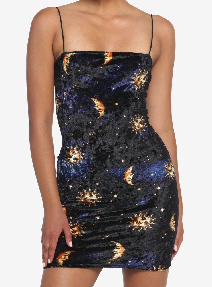 Celestial Velvet Mini Dress