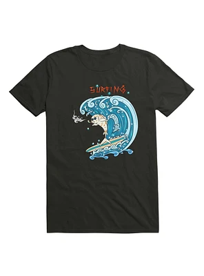 Kawaii Koi Fish Surfing T-Shirt
