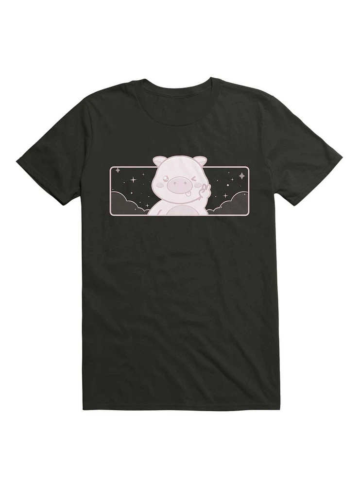 Kawaii Pink Peace Piggy T-Shirt