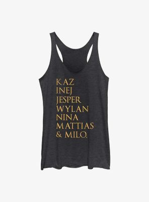 Shadow and Bone Six of Crows Character Stack Tank Top