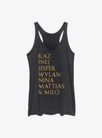 Shadow and Bone Six of Crows Character Stack Tank Top