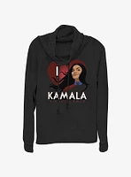 Marvel Ms. I Heart Kamala Cowlneck Long-Sleeve Girls Top