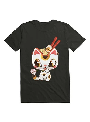 Kawaii Lucky Ramen Cat T-Shirt