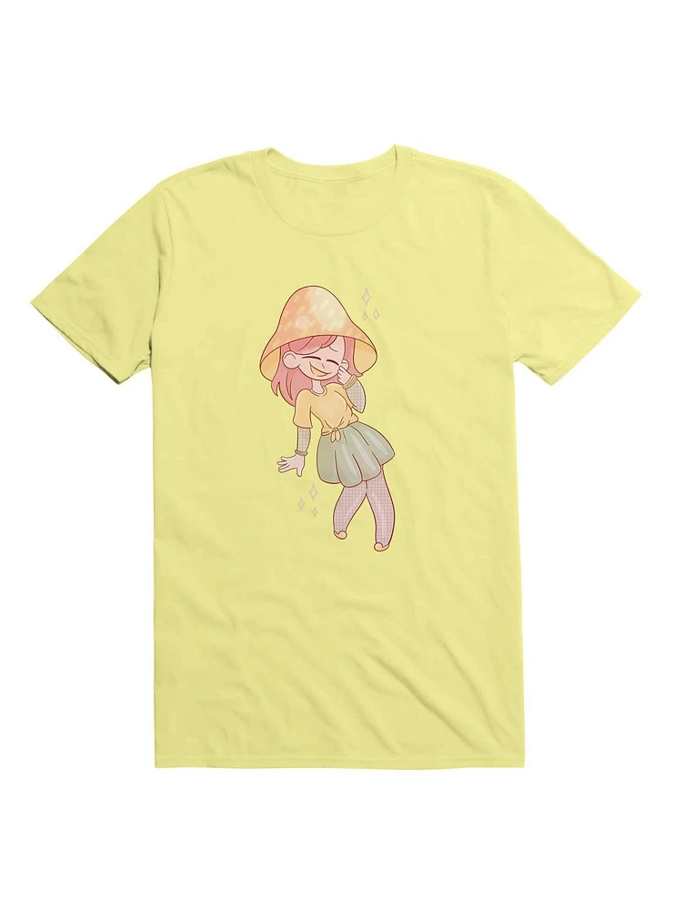 Kawaii Simple Mushroom Girl T-Shirt