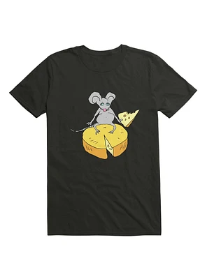 Kawaii Funny Mouse With Cheese T-Shirt