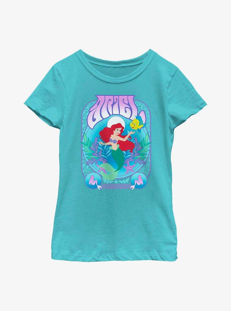 Disney The Little Mermaid Ariel Retro Youth Girls T-Shirt