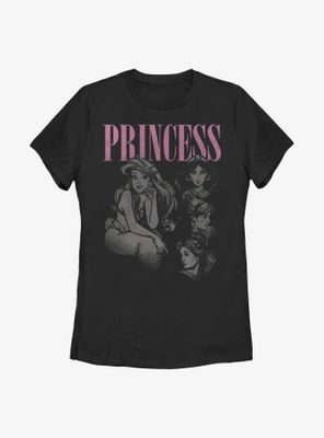 Disney Princesses Retro Portrait Womens T-Shirt