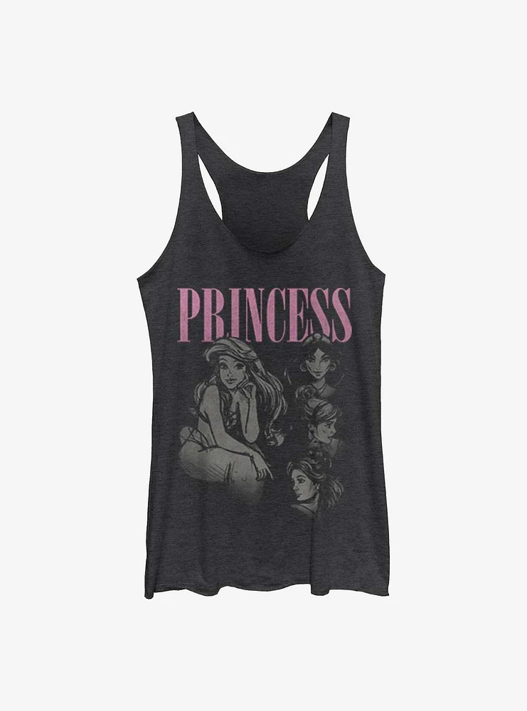 Disney Princesses Retro Portrait Womens Tank Top