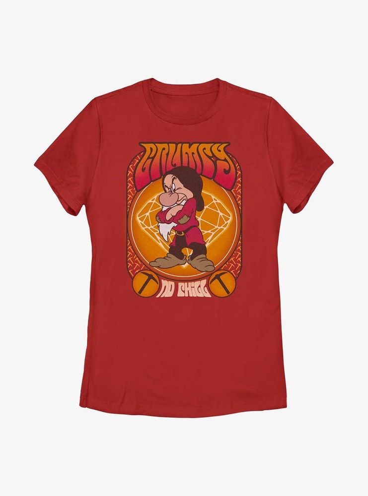 Disney Snow Whte & The Seven Dwarfs Grumpy Retro Womens T-Shirt