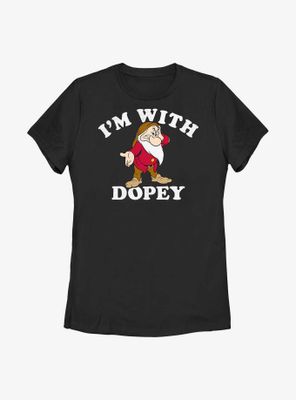 Disney Snow Whte & The Seven Dwarfs With Dopey Womens T-Shirt
