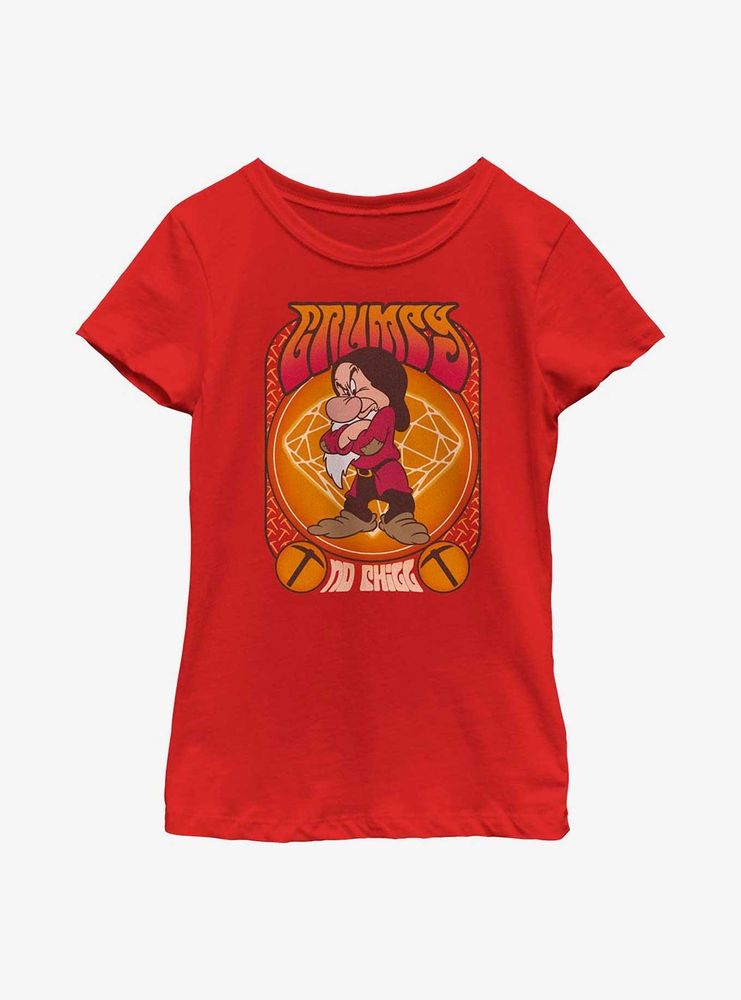 Disney Snow White & The Seven Dwarfs Grumpy Retro Youth Girls T-Shirt