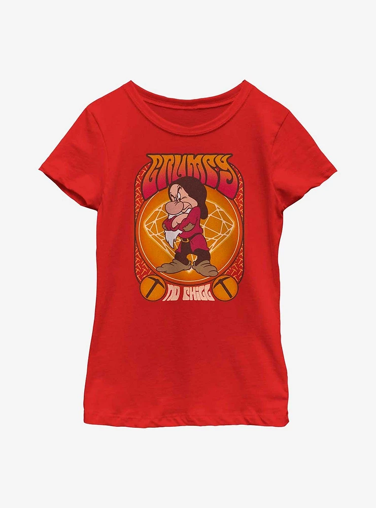 Disney Snow White & The Seven Dwarfs Grumpy Retro Youth Girls T-Shirt