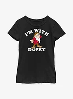 Disney Snow White & The Seven Dwarfs With Dopey Youth Girls T-Shirt