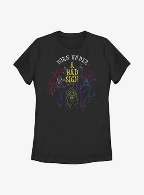 Disney Villains Bad Sign Womens T-Shirt