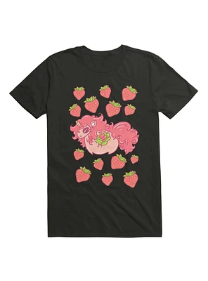 Kawaii Strawberry Unicorn With Strawberries T-Shirt