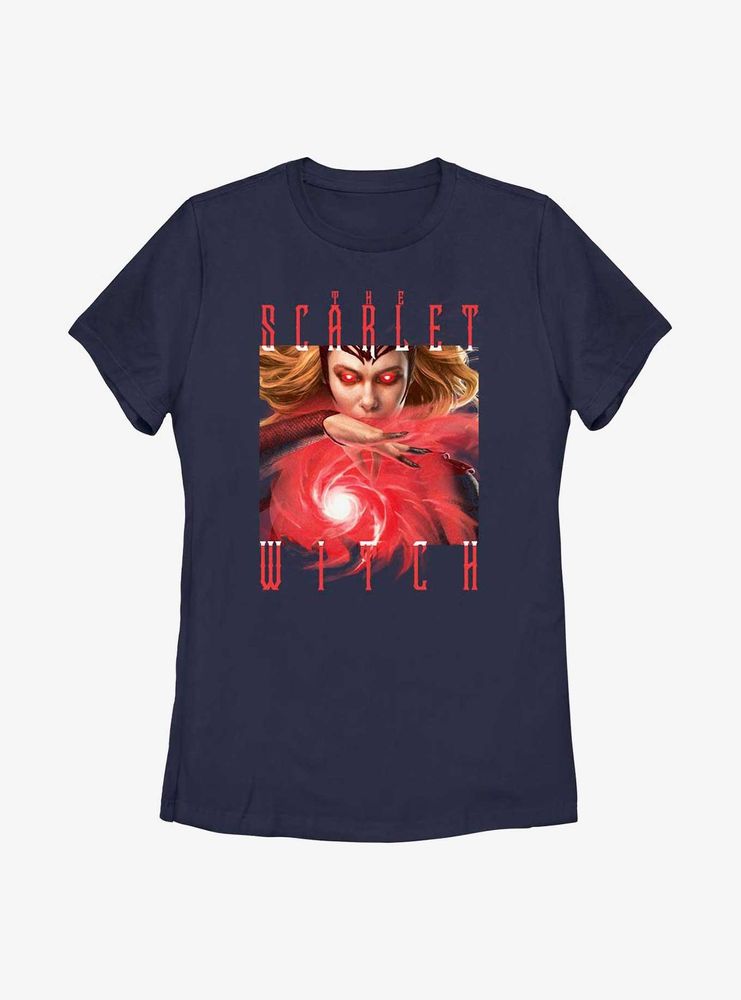 Marvel Doctor Strange The Multiverse Of Madness Scarlet Witch Book Damned Womens T-Shirt