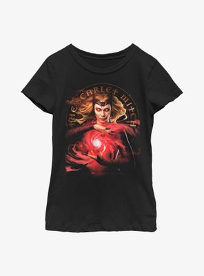 Marvel Doctor Strange The Multiverse Of Madness Scarlet Witch Dark Side Youth Girls T-Shirt