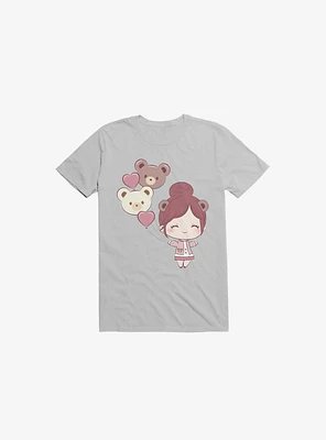 Kawaii Balloon Bear Love T-Shirt
