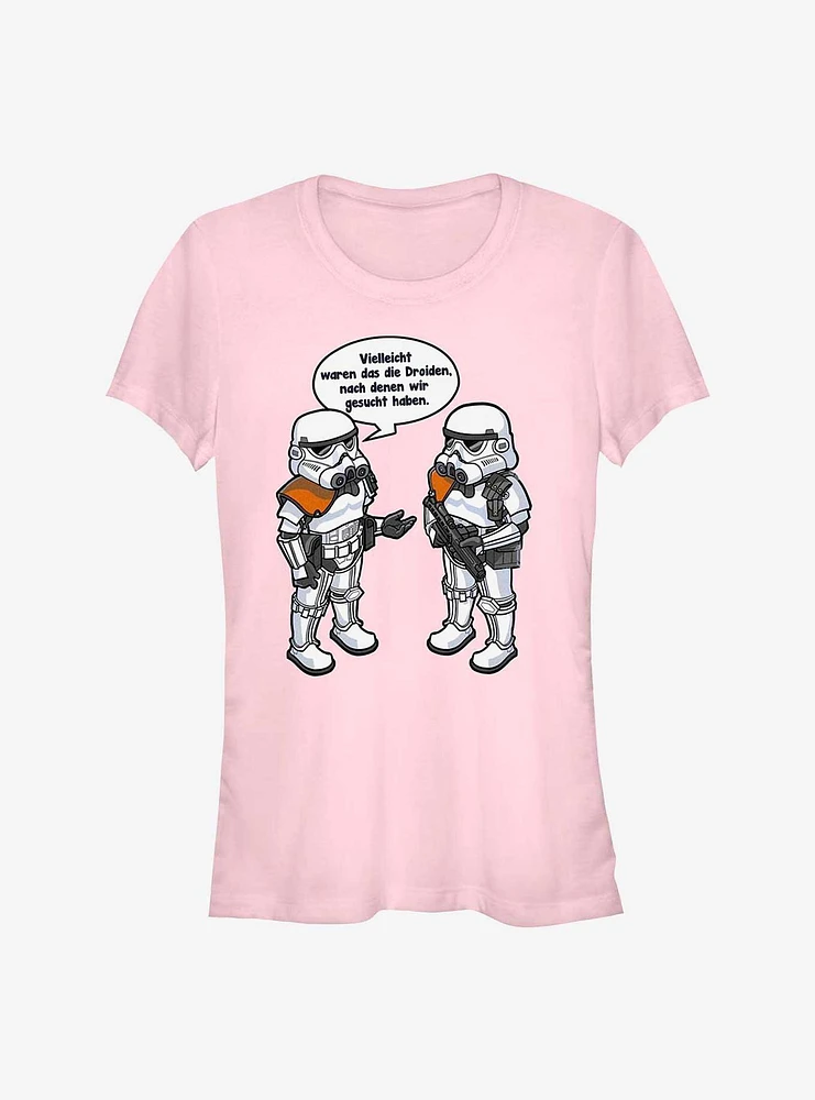 Star Wars Looking For Droids German Girls T-Shirt