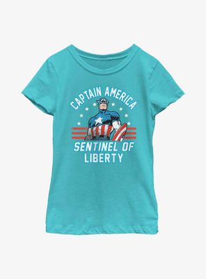Marvel Captain America Sentinel Of Liberty Youth Girls T-Shirt