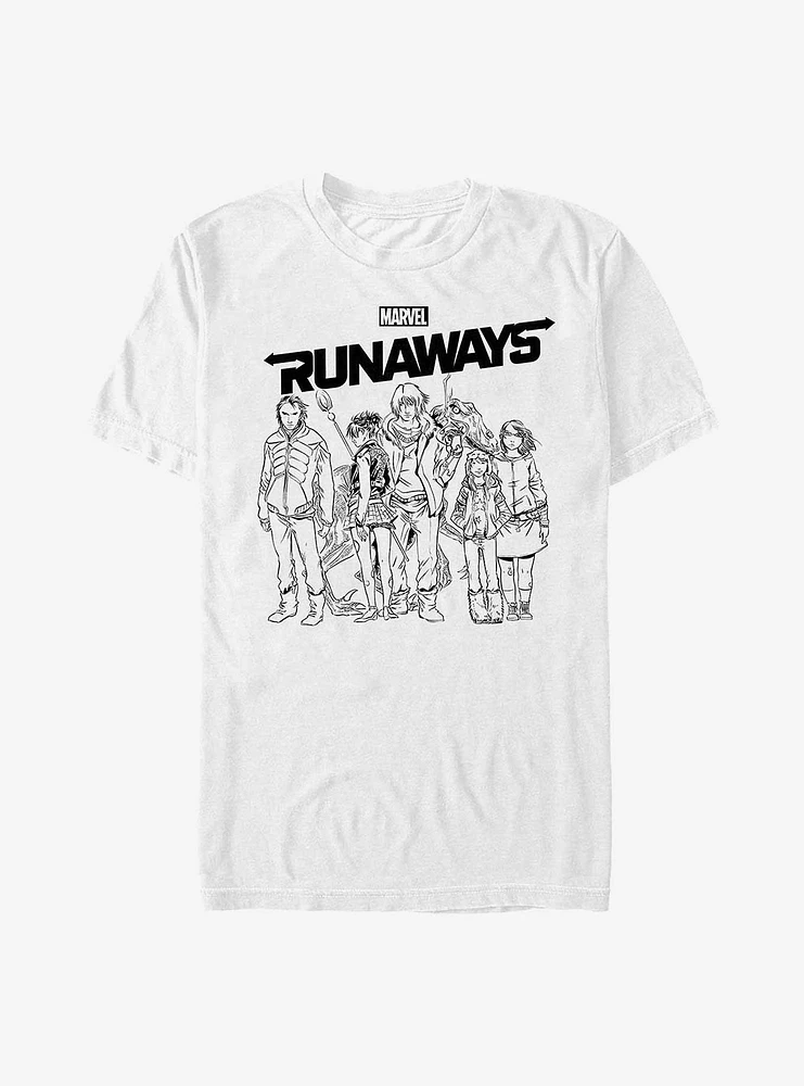 Marvel The Runaways Sketched T-Shirt
