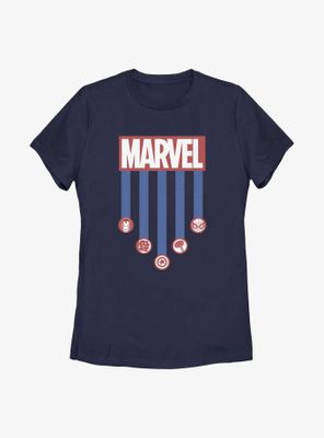 Marvel Americana Stripes Womens T-Shirt