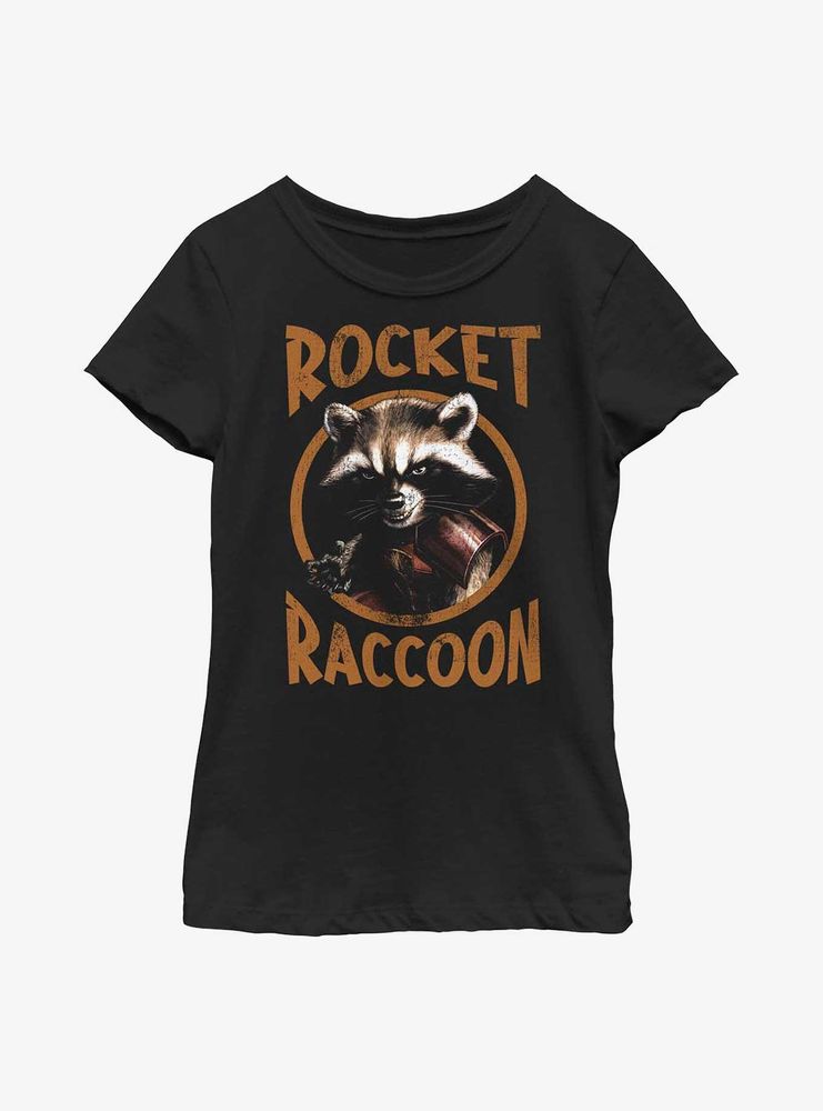 Marvel Guardians Of The Galaxy Grunge Rocket Raccoon Youth Girls T-Shirt