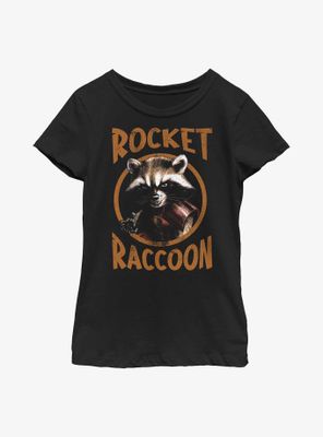 Marvel Guardians Of The Galaxy Grunge Rocket Raccoon Youth Girls T-Shirt
