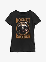 Marvel Guardians Of The Galaxy Grunge Rocket Raccoon Youth Girls T-Shirt