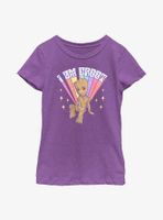 Marvel Guardians Of The Galaxy Prideful Groot Youth Girls T-Shirt