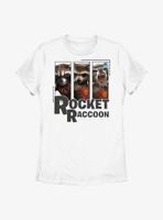 Marvel Guardians Of The Galaxy Rocket Raccoon Panels Womens T-Shirt