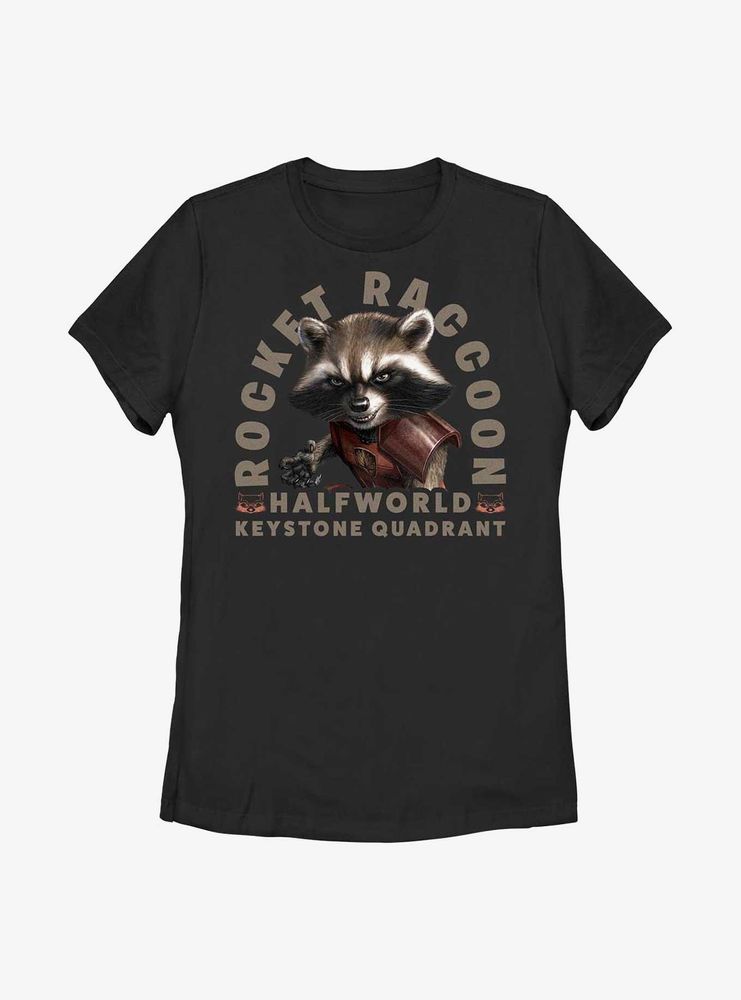 Marvel Guardians Of The Galaxy Tombstone Rocket Raccoon Womens T-Shirt