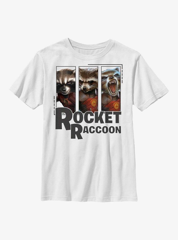 Marvel Guardians Of The Galaxy Rocket Raccoon Panels Youth T-Shirt