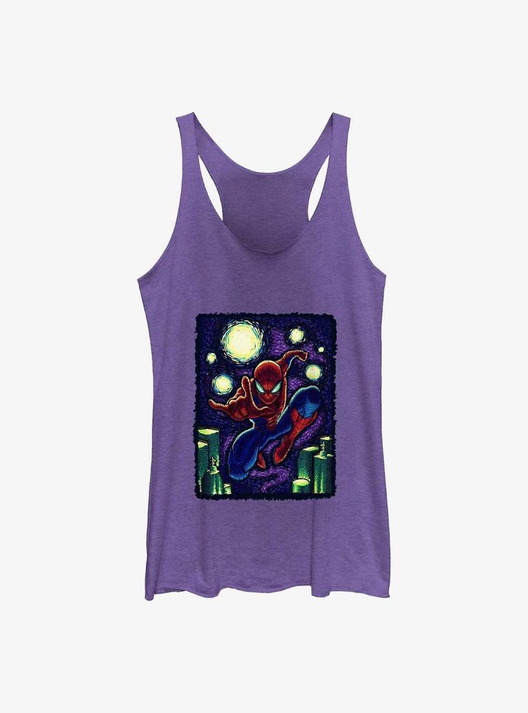 Marvel Spider-Man Starry New York Womens Tank Top