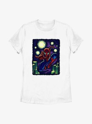 Marvel Spider-Man Starry New York Womens T-Shirt