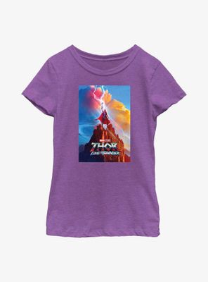 Marvel Thor: Love And Thunder Lady Thor Poster Youth Girls T-Shirt