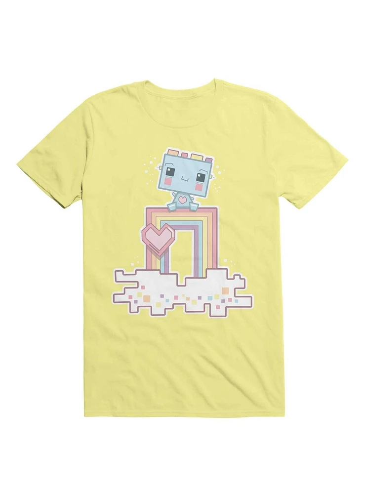 Kawaii Happy Rainbow Robot T-Shirt