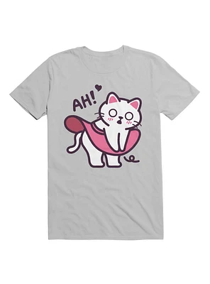 Kawaii Ah! Cat Skirt Blows Up T-Shirt