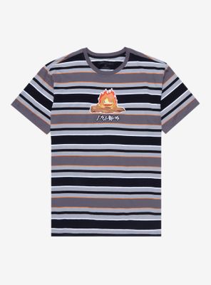 Studio Ghibli Howl's Moving Castle Calcifer Embroidered Striped T-Shirt - BoxLunch Exclusive