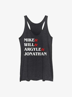 Stranger Things Mike Will Argyle Jonathan Stack Womens Tank Top