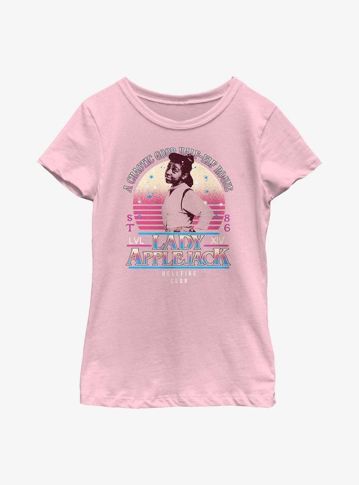 Stranger Things Lady Applejack Hellfire Club Youth Girls T-Shirt