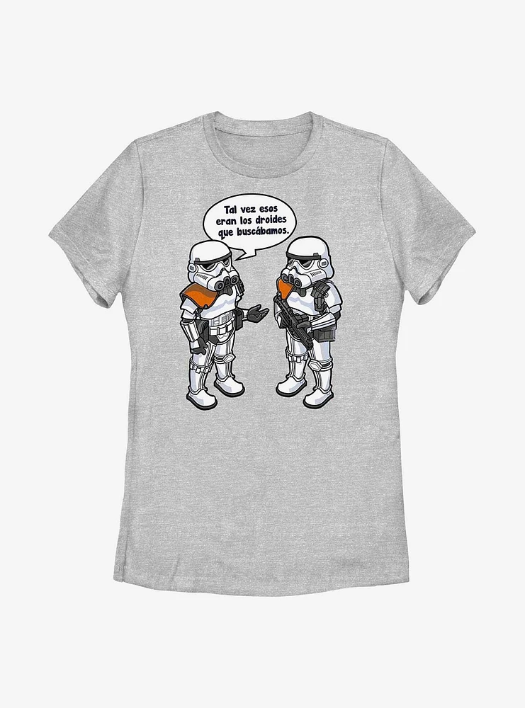 Star Wars Might Be The Droids We Were Looking For Spanish Womens T-Shirt
