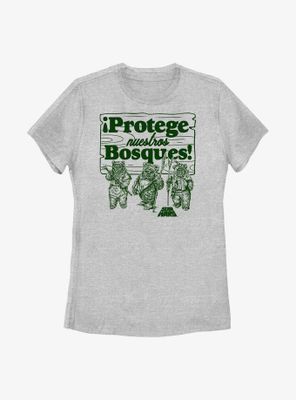 Star Wars Protege Nuestros Bosques Protect Our Forests Womens T-Shirt