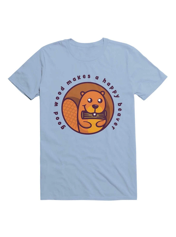 Kawaii Good Wood Makes A Happy Beaver T-Shirt