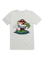 Kawaii Cute Pirate Dog T-Shirt