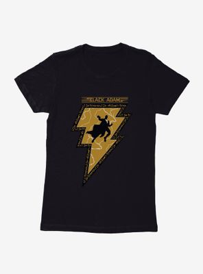 DC Comics Black Adam Silhouette Bolt Logo Womens T-Shirt